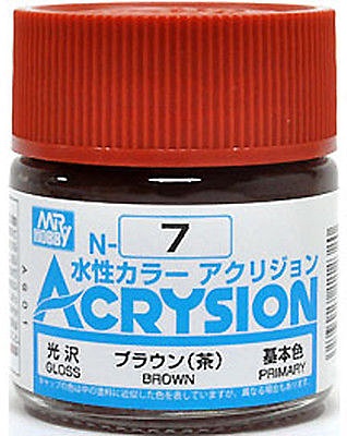 ACRYSION N7 GLOSS BROWN สีน้ำตาลเงา สีทาหรือพ่นสุตรน้ำ