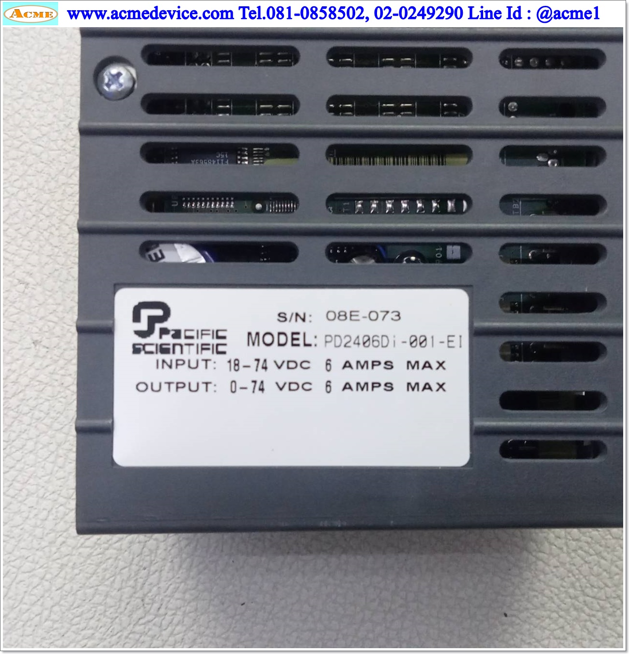 Stepping Drive Pacific รุ่น PD2406Di-001-E1, 2 Phase, 6A, Power Input 18-74 Vdc