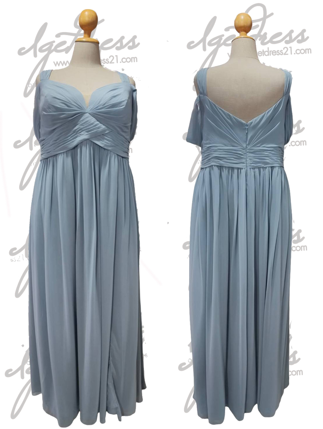 (PRE-LOVED) ชุดราตรียาวชีฟอง6XL