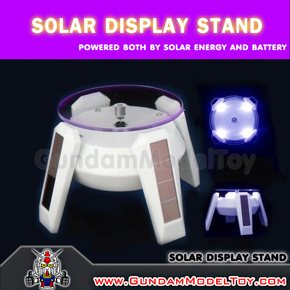 SOLAR DISPLAY STAND WHITE ฐานหมุนกันดั้ม ติดไฟ LED สีขาว