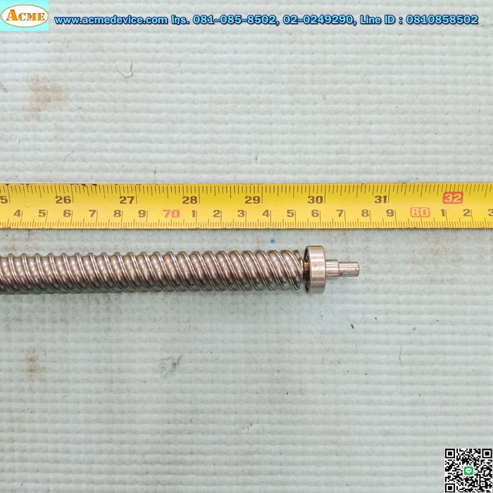 Ball Screw ขนาดเพลา 16 mm. x 775 mm., Stroke 595 mm., Pit 20