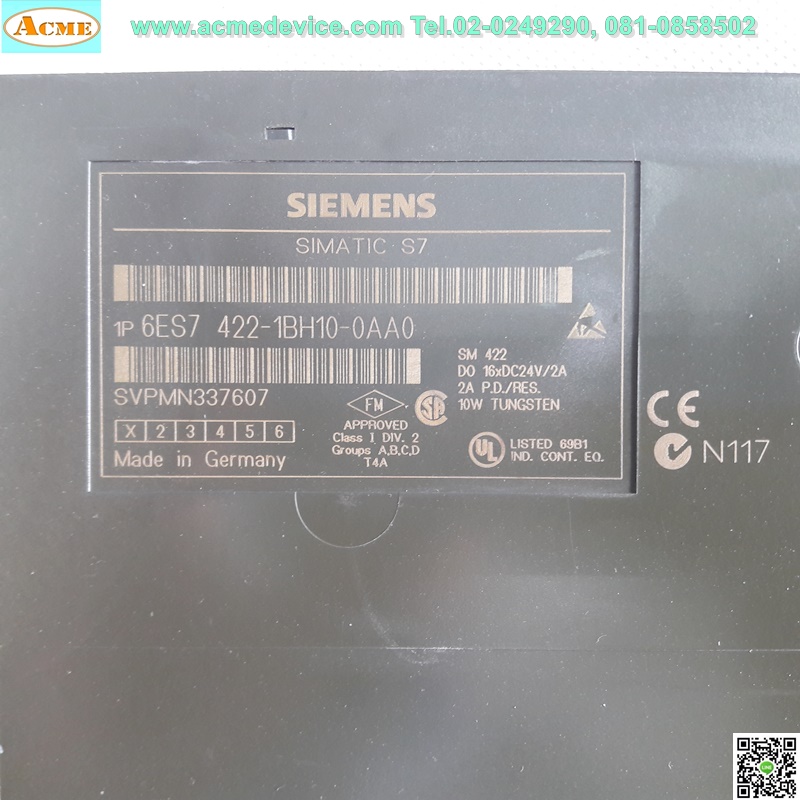 PLC Siemens Simatic S7-400 รุ่น 6ES7422-1BH10-0AA0, Output Module
