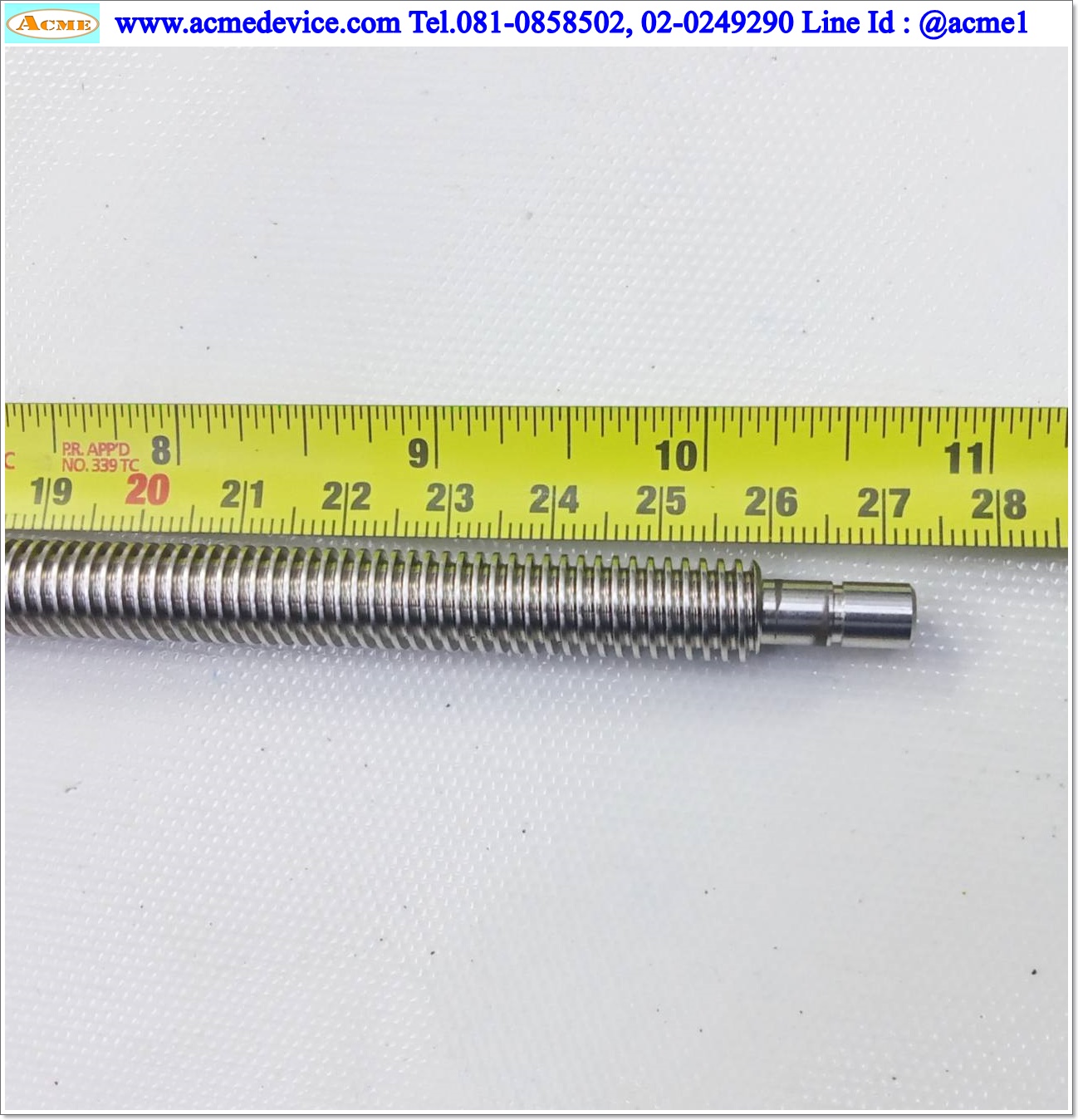 Lead Screw Kla Tencor รุ่น 418609, ขนาดเพลา 10 x 380 mm., Stroke 260 mm., Pit 2 mm.