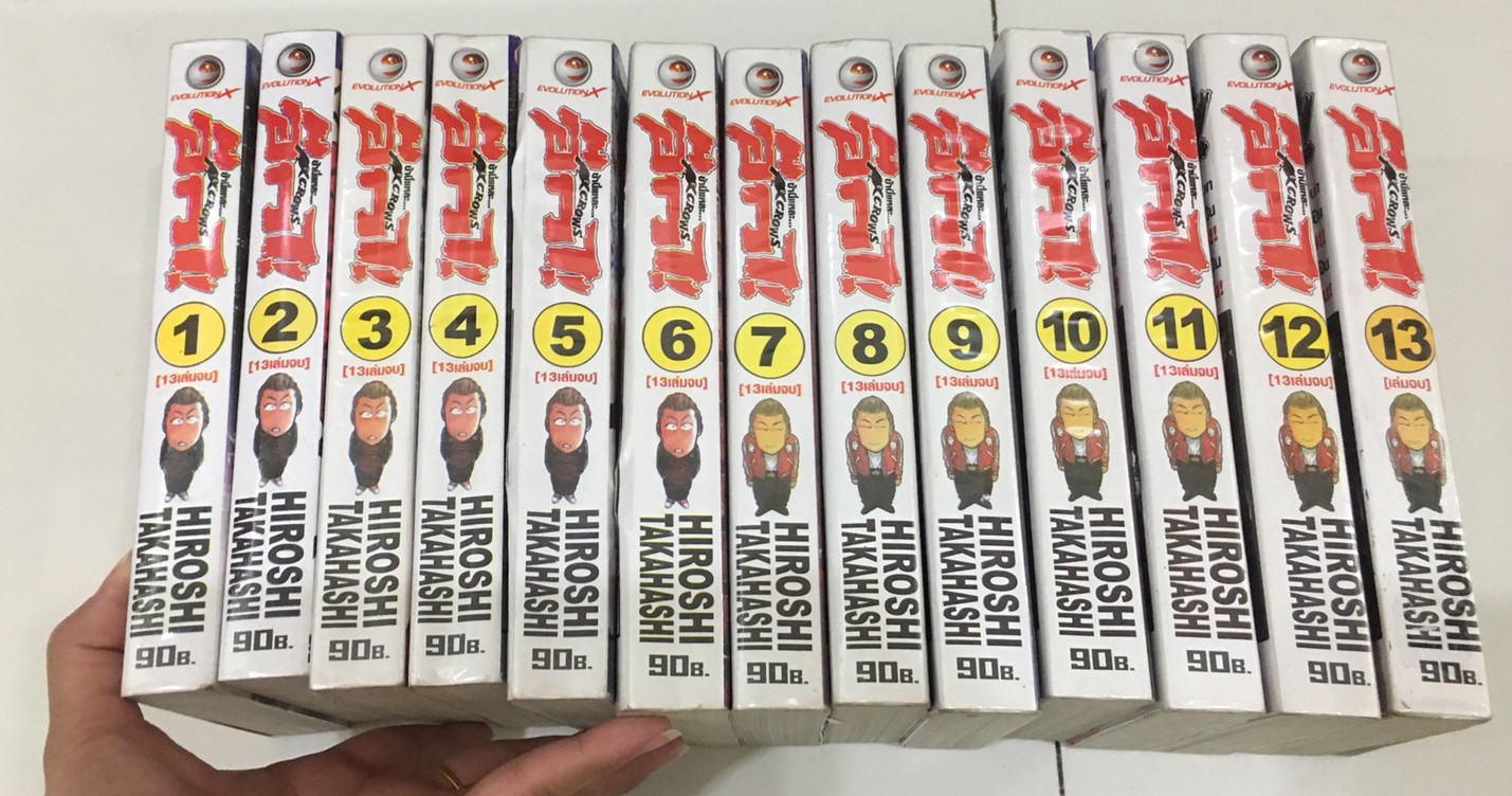 การ์ตูนมือสอง เรื่อง ข้านี่แหละอีกา CROWS (1-13 เล่มจบ) ผู้แต่ง Hiroshi Takahashi