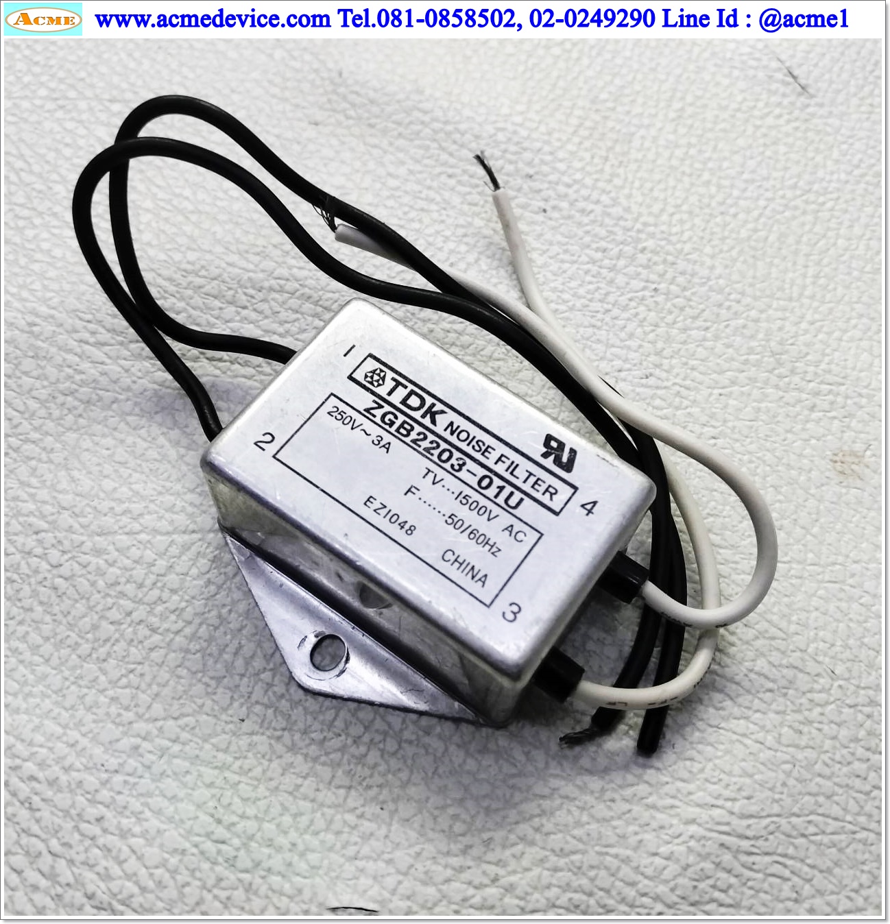 Noise Filter TDK รุ่น ZGB2203-01U, 250V, 3A