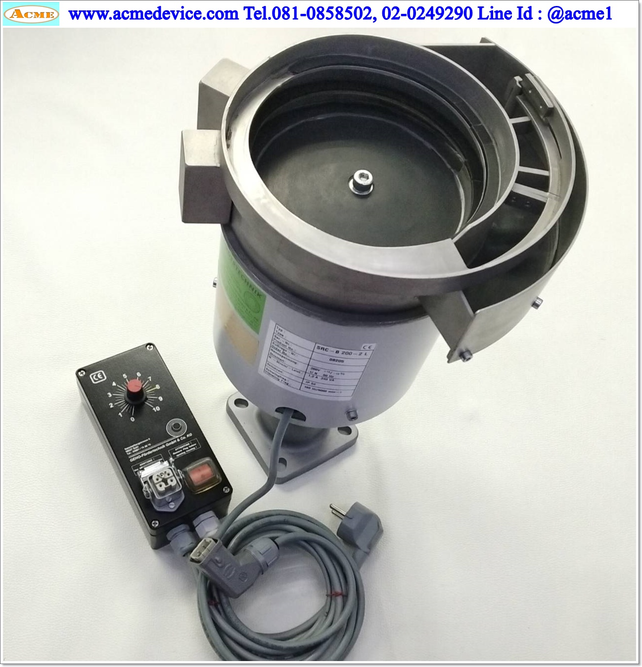 Bowl Feeder RNA รุ่น SRC-B 200-2L, ขนาด 210 x 397 mm. & Controller RLC 10--A3/65.2, 230V