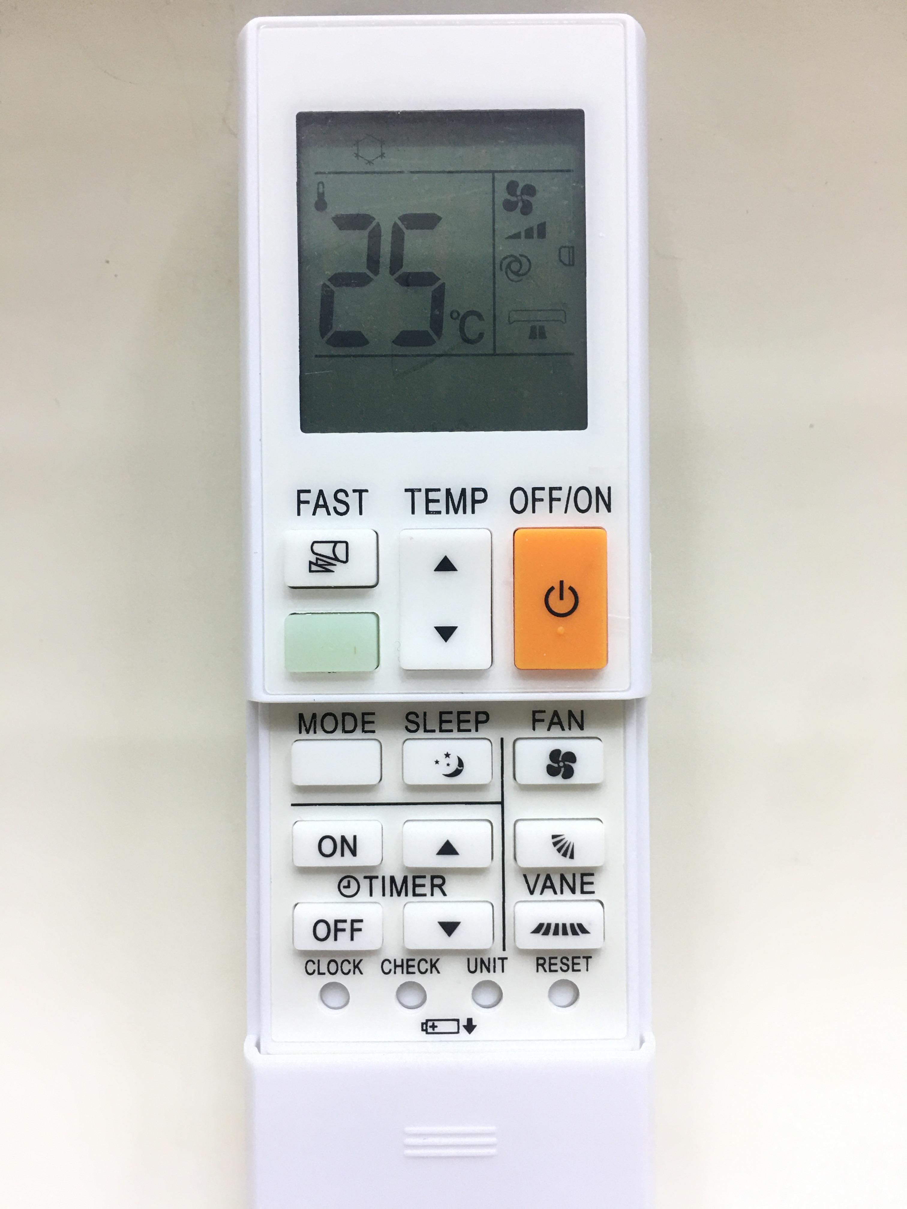 รีโมทแอร์ มิตซูบิชิ Mitsubishi รุ่น Mr.Slim Inverter ใช้ได้กับแอร์รุ่น ที่รีโมทของเดิมทรงเหมือนกับตัวนี้