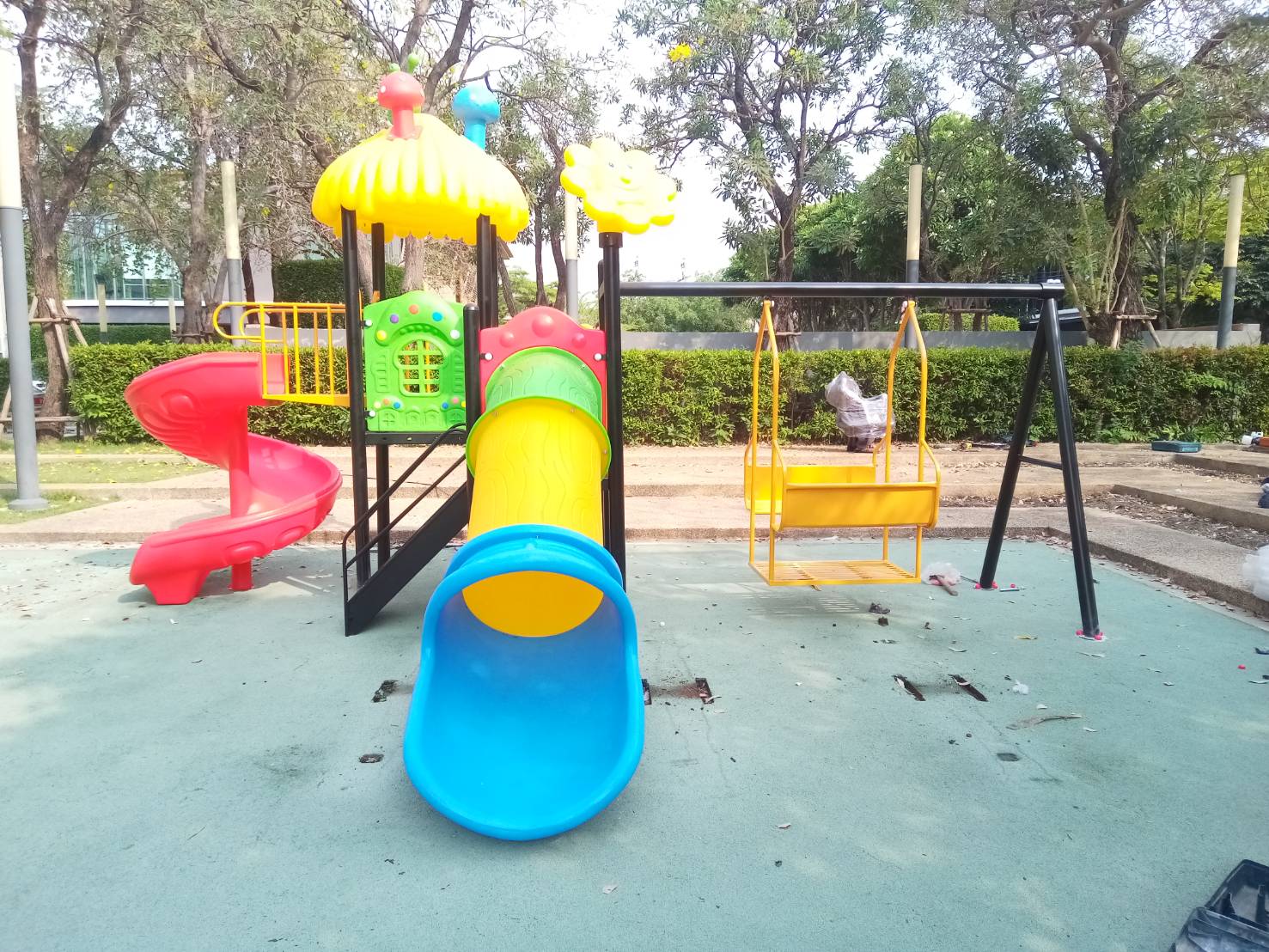 เครื่องเล่น ชุด หลังคาเห็ดกับดอกไม้ เครื่องเล่นสนร้ามิตรภาพ