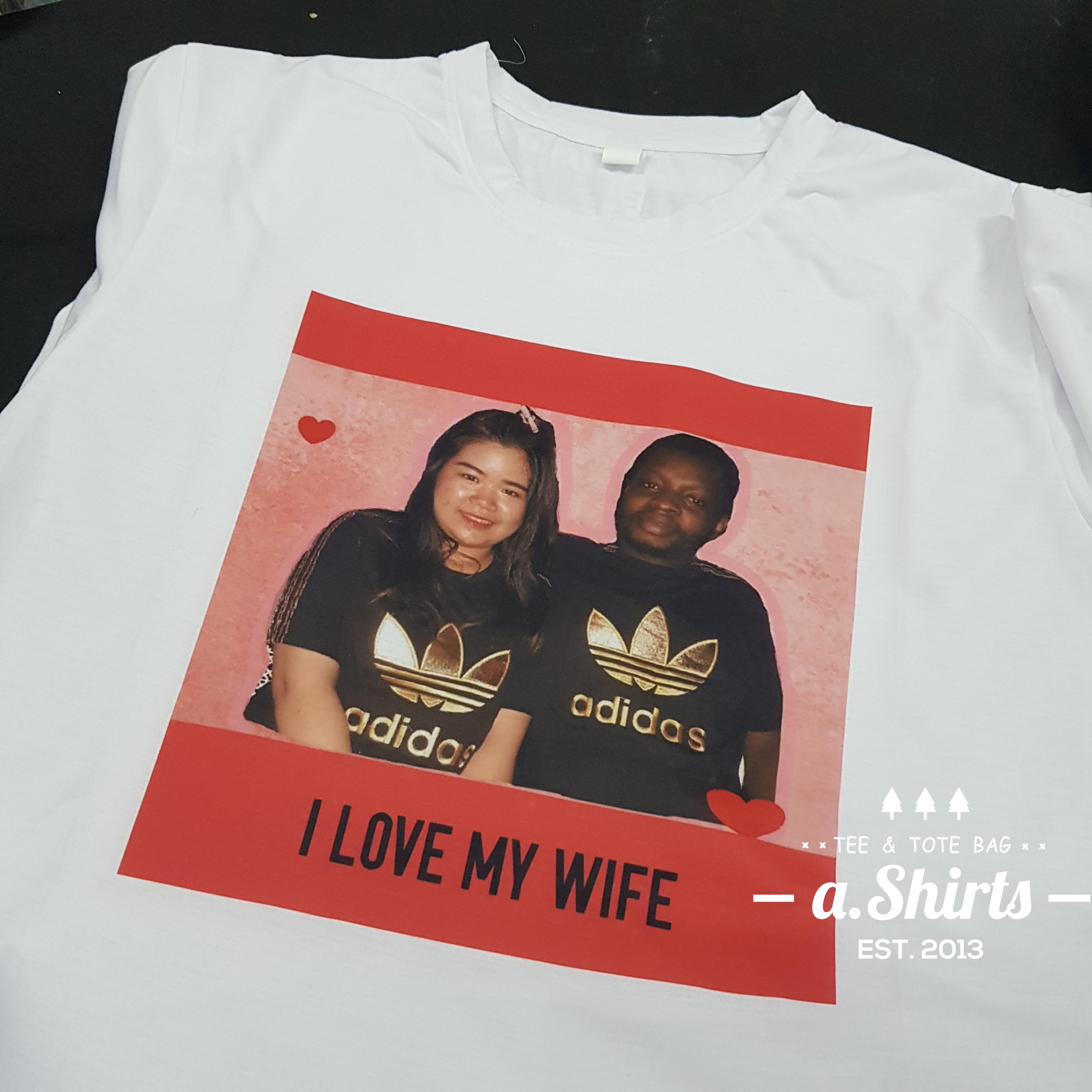 เสื้อยืดสั่งทำ ลายหน้าตัวเอง หน้าแฟน หน้าน้องหมา หน้าน้องแมว