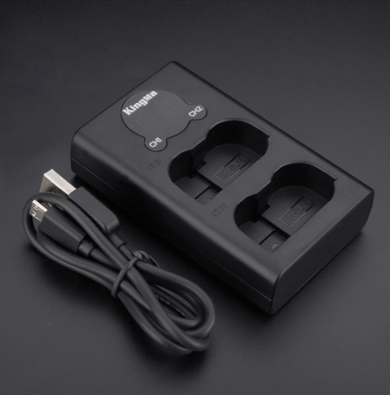 แท่นชาร์จแบตเตอรี่มีจอแสดงสถานะ ยี่ห้อ Kingma สำหรับชาร์จแบต Nikon EN-EL15