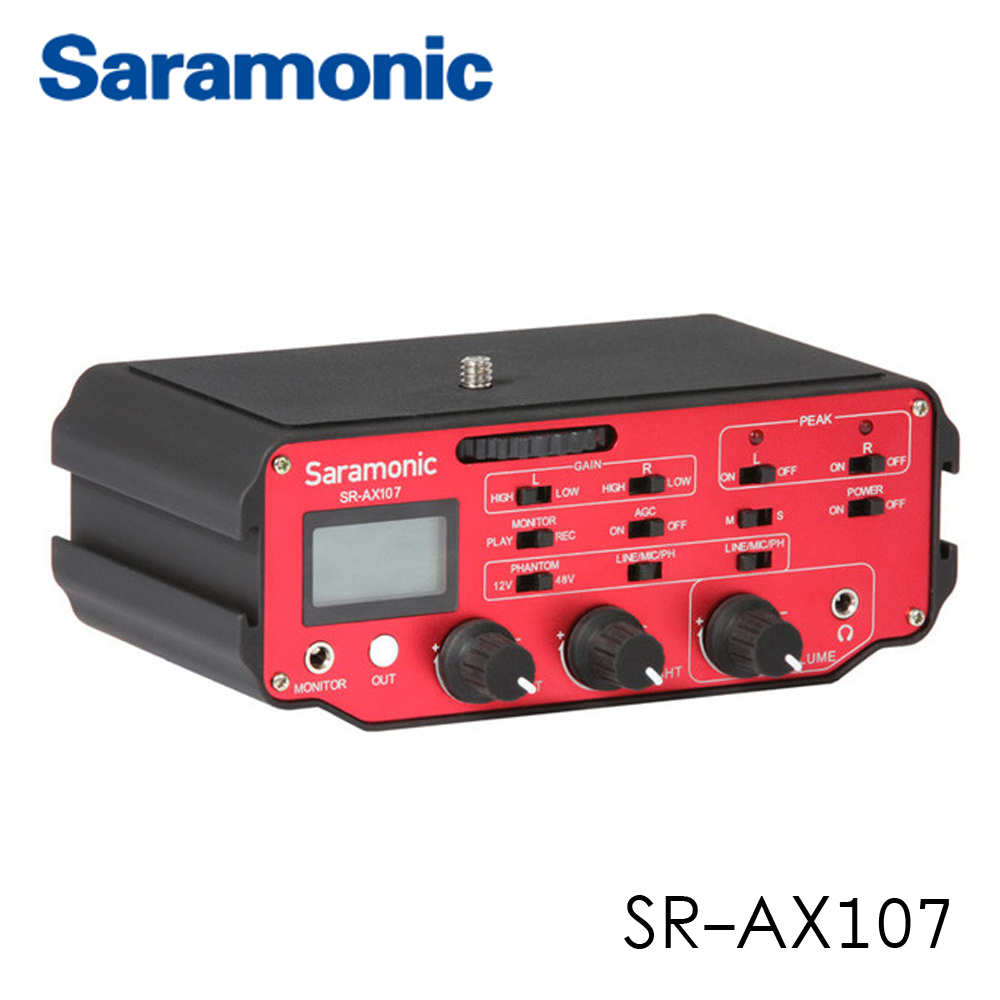 Saramonic SR-AX107 Two-Channel XLR Audio Adapter with Preamplifiers รับประกันศูนย์ไทย 1 ปี