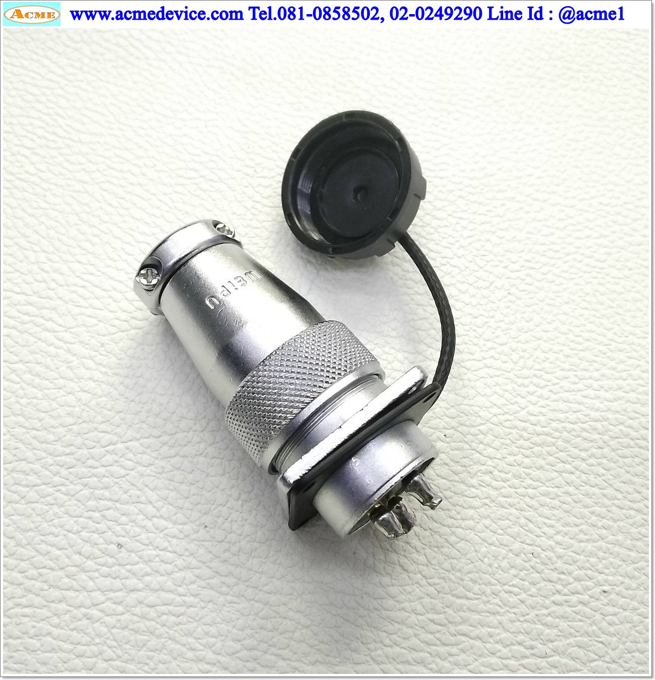 Connector Weipu รุ่น WS28K3TQ+WS28J3Z, 3 Pin (ผู้-เมีย)