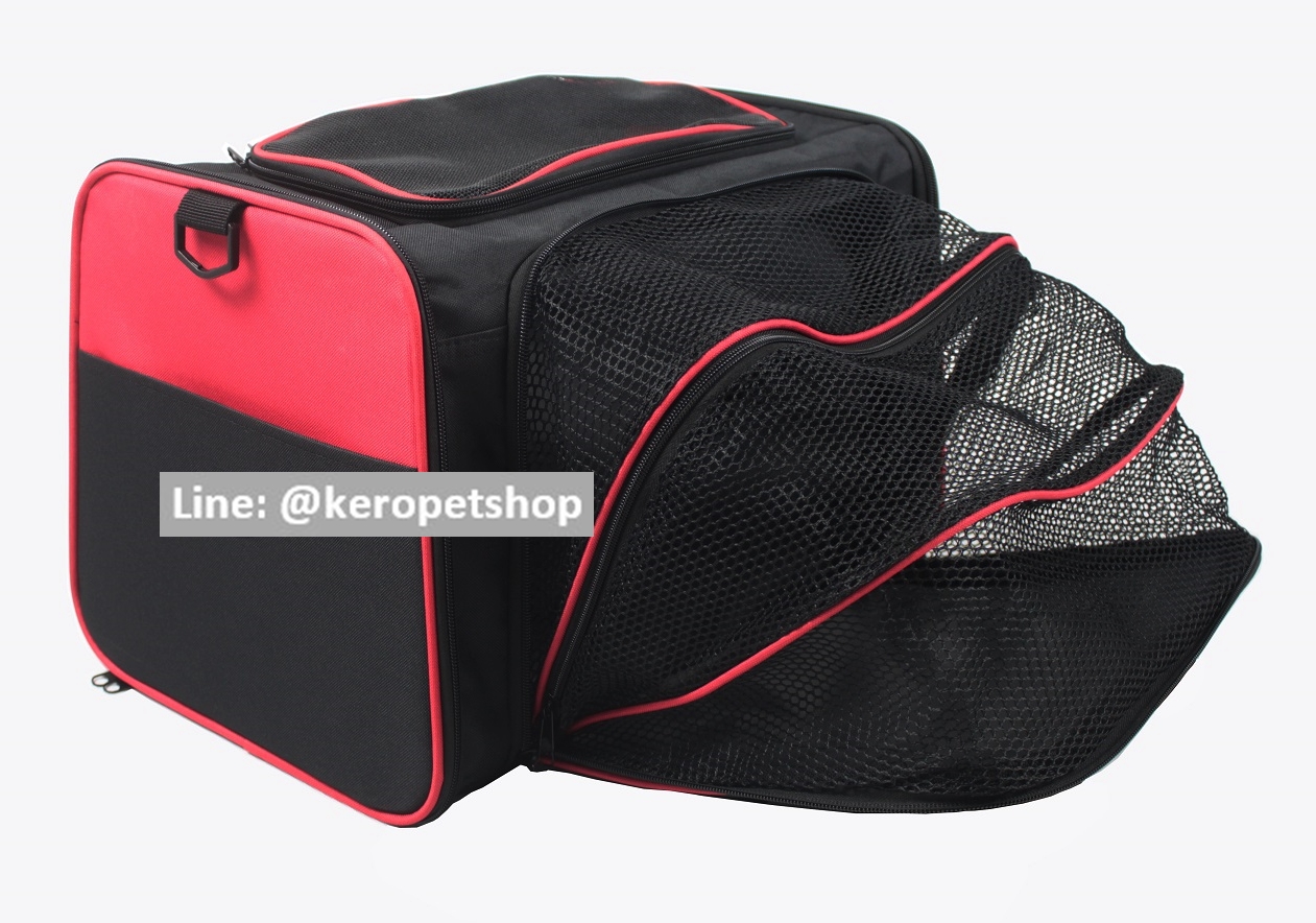 กระเป๋าใส่สุนัข แมว กระเป๋าใส่สัตว์เลี้ยง sper space ขยายข้าง ขนาดใหญ่