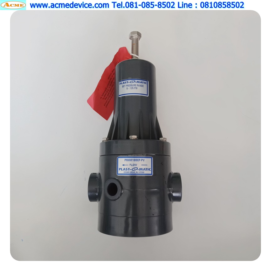 Regulator PLAST-O- MATIC รุ่น PRHM100EP.PV, Set Pressure Range, 5-125 PSI, 2-Way