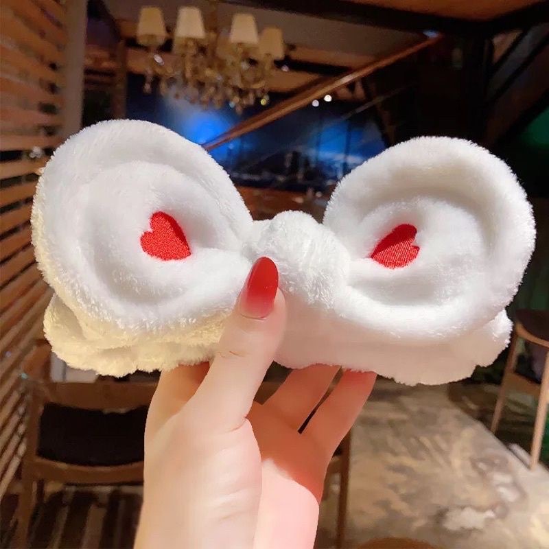 ผ้าคาดผม ขาวแดง ราคา 17