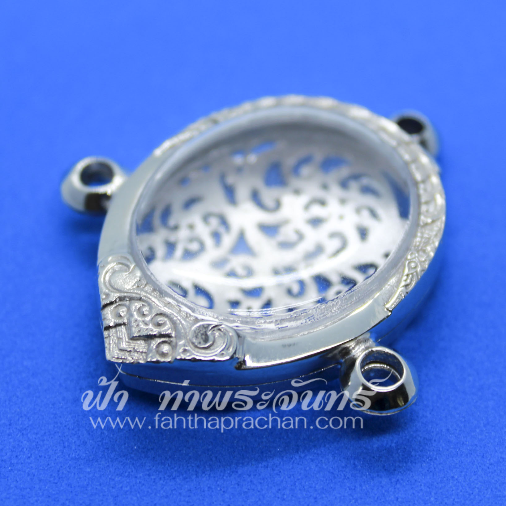 ตลับเหรียญไข่ เงินขัดเงา สามห่วง