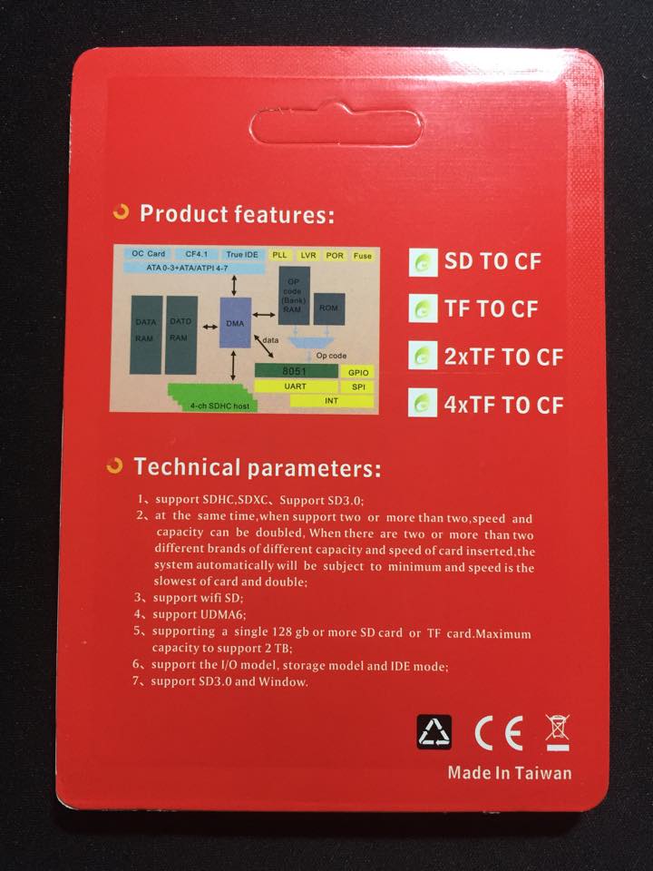 [ของแท้ รองรับการ์ดWifi] ตัวแปลงการ์ด Adapter SD to CF Type I ใช้กับกล้องถ่ายภาพดิจิตอลได้ทุกรุ่น