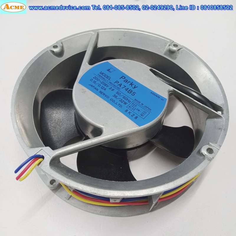 Cooling Fan Parky รุ่น PA74B5, 200-208V, 172 x 150 x 51 mm., 3PH, 6.7 นิ้ว
