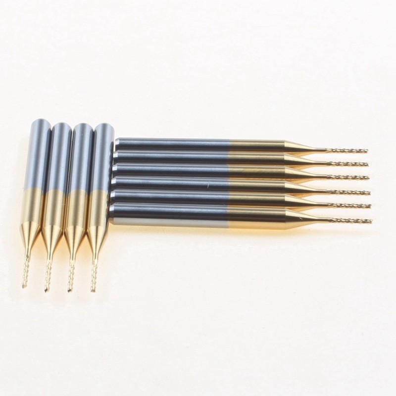 01ดอกกัด PCB เคลือบไทเทเนียม 0.8 mm 10 PCS Tungsten Carbide Router Tool, Milling Metal Bushing