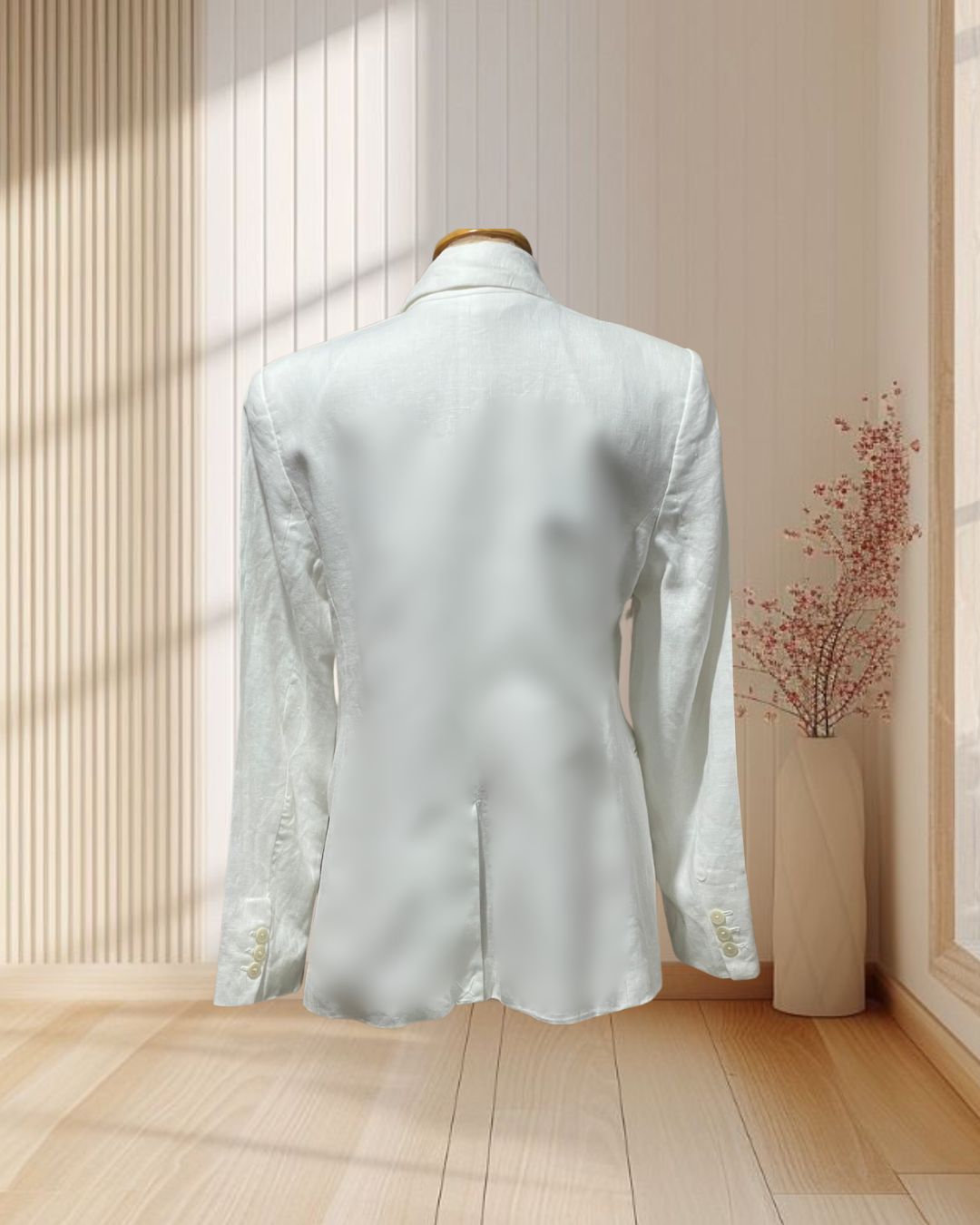 (PRE-LOVED) เสื้อสูทผู้หญิงสีขาว ไซส์ XL