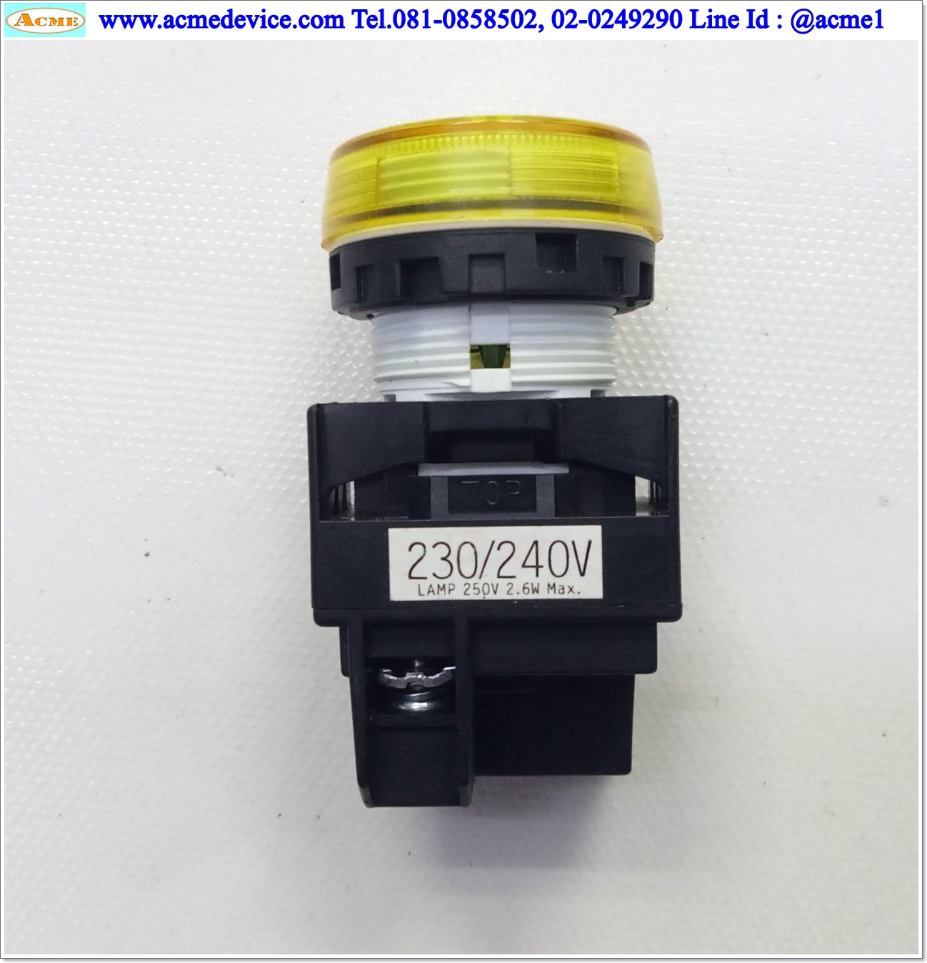 Pilot Lamp Idec รุ่น YW1P-1EQM3Y, 220V