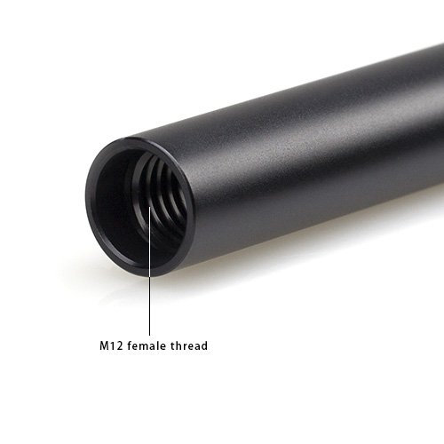 SMALLRIG® 2pcs 15mm Black Aluminum Alloy Rod(M12-20cm) 8inch 1051