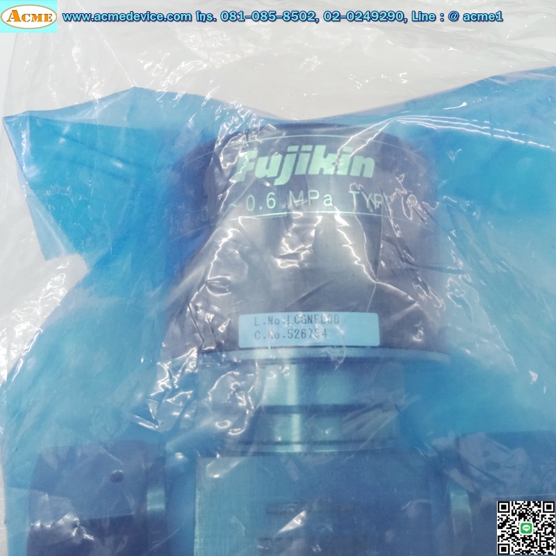 Bellows Valve Fujikin รุ่น L-CGNE-000, 0.4-0.6Mpa