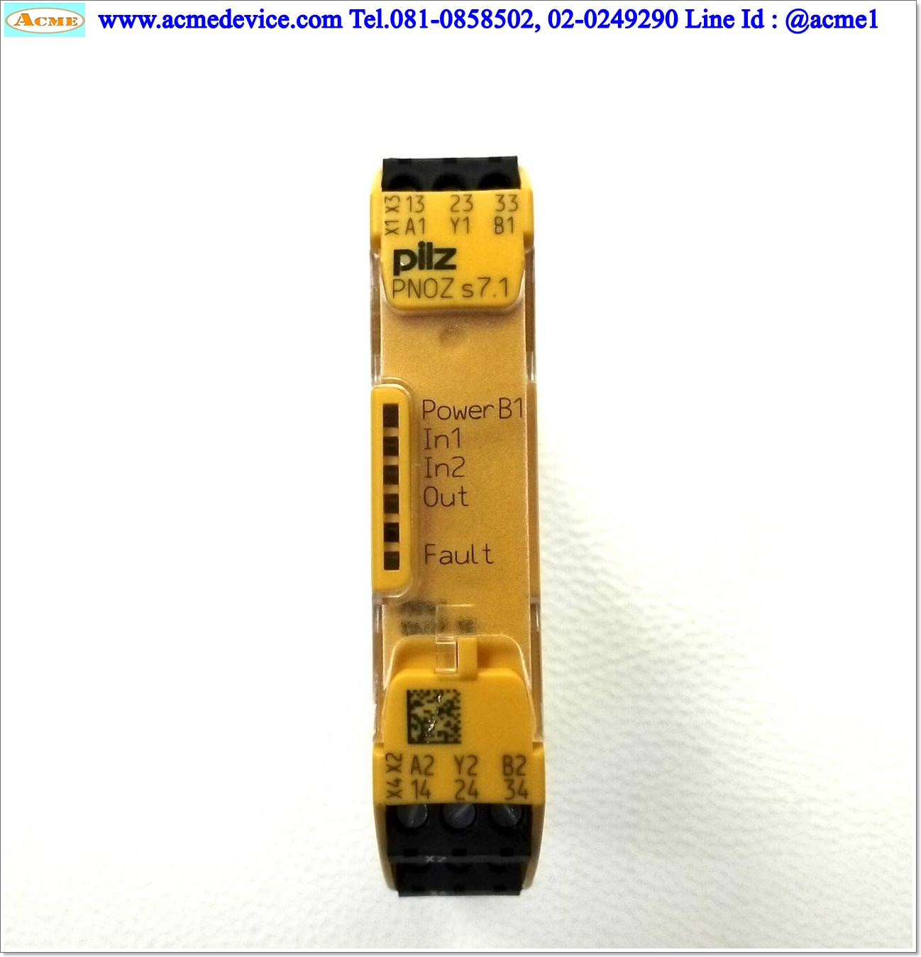 Safety Relay Pilz รุ่น PNOZ s7.1, 750167, 24Vdc, 3 n/o, 2W