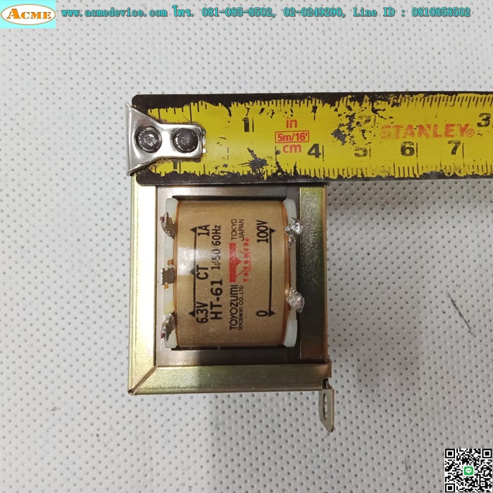 Transformer Toyoden รุ่น HT-61,6.3V/100V, 1A