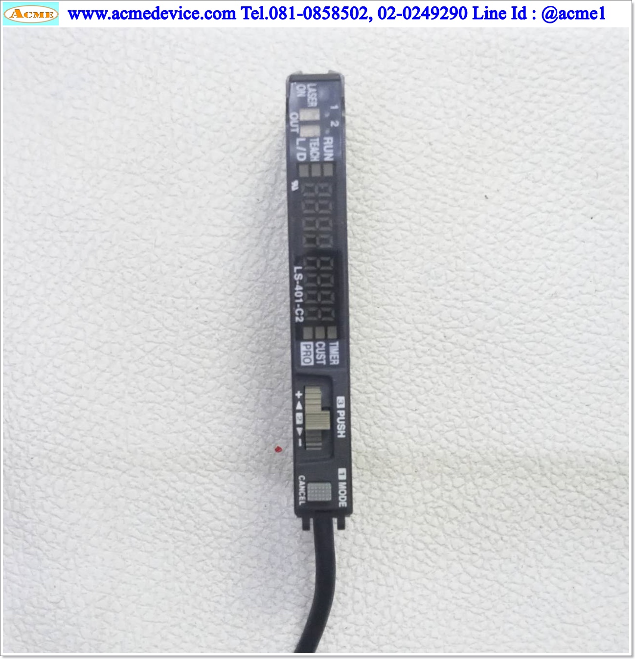 Laser Amp Panasonic/SUNX รุ่น LS-401-C2 & LS-H91, ระยะ 7 M., NPN (ใช้กับแผ่นสะท้อน) (ไม่มีฝา)