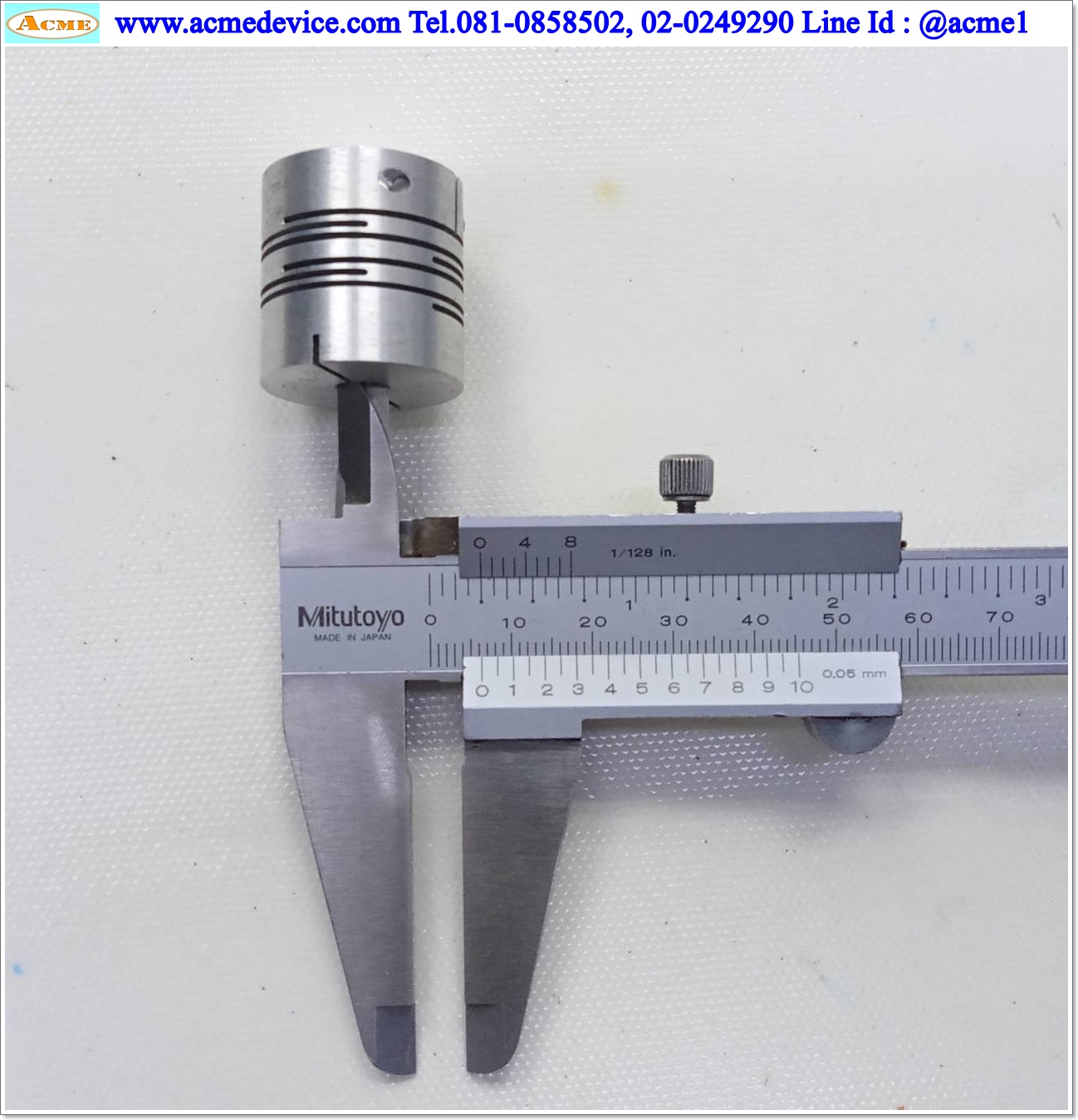 Coupling ขนาด ID 4.75/6.35mm, OD 25mm, L 26mm, Slit Coupling