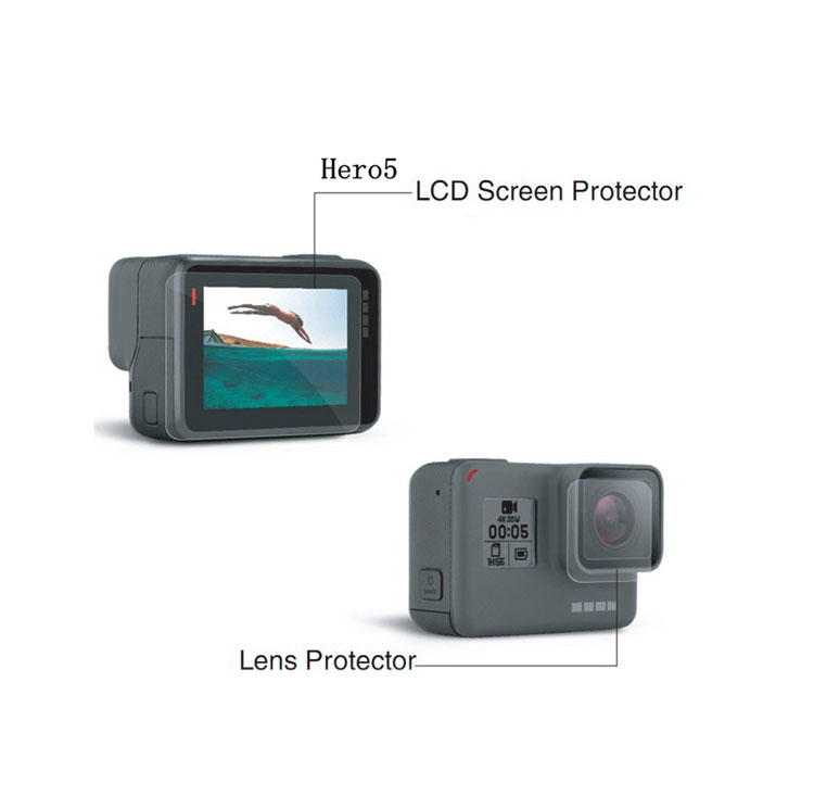 ฟิล์มกันรอยเลนส์และหน้าจอ สำหรับกล้องGOPRO 5