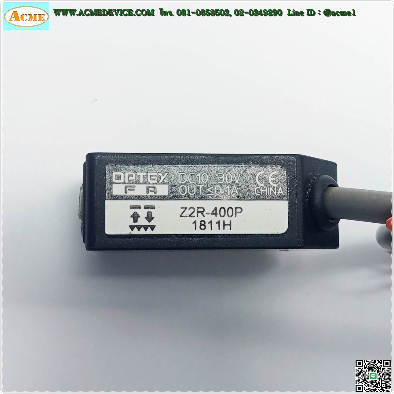 Photoelectric OPTEX รุ่น Z2R-400P, ระยะ 0.01 - 4M, PNP, NO, Light-ON/ Dark-ON, (ชนิดแผ่นสะท้อน)