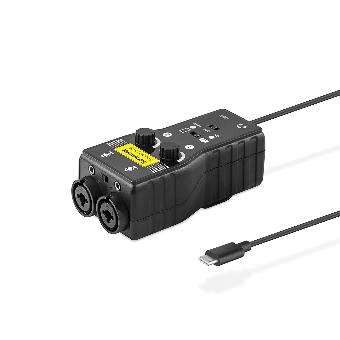 Saramonic SmartRig+ UC 2-Track XLR & 3.5mm Microphone Mixer + Guitar Audio Interface for USB Type-C Devices Including Samsung Galaxy, LG, HTC Google Pixel, Google Nexus, & Other USB C Type Smartphones รับประกันศูนย์ไทย 1 ปี