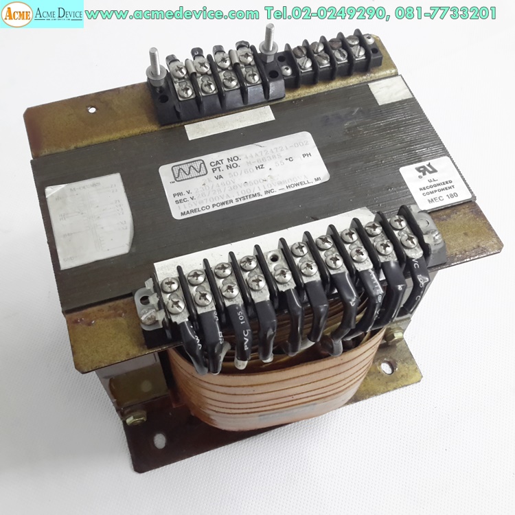Transformer Marelco Power รุ่น 44A724721-002, PRI 230/460V, SEC 26/28/30V @500VA, 115V @700VA, 100/110V @800VA