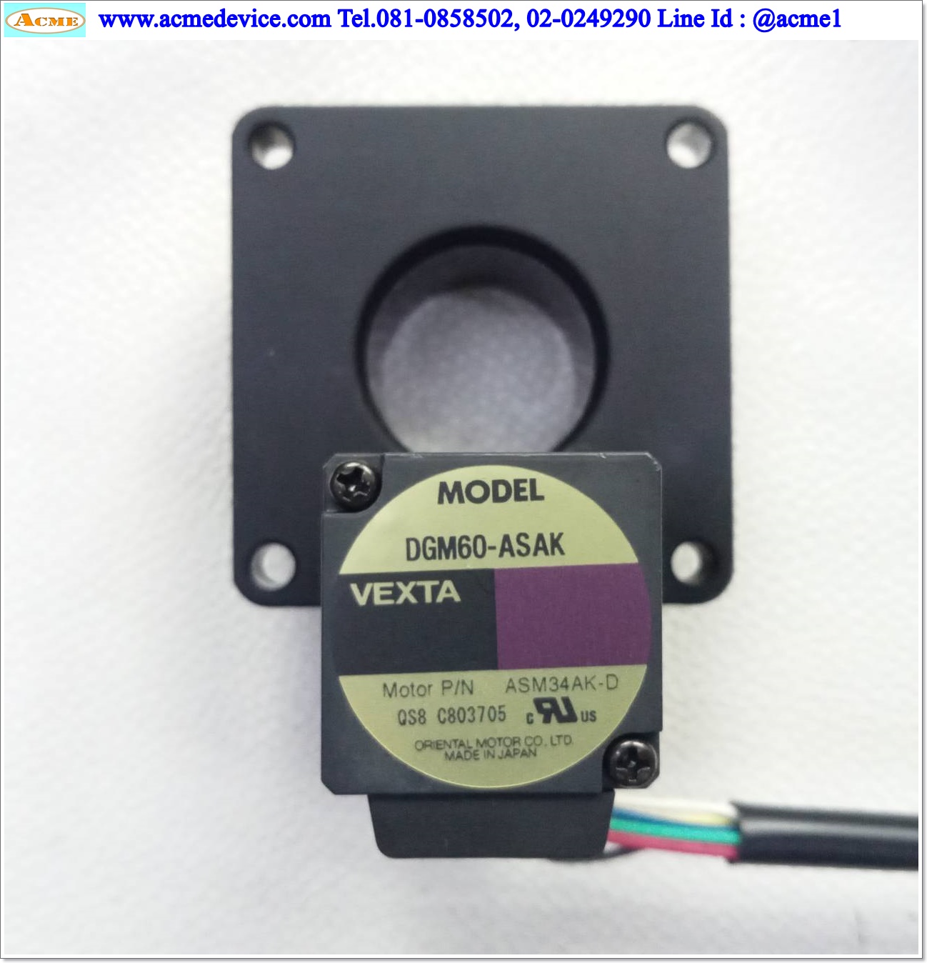 Closed Loop Stepper Oriental รุ่น ASD10A-K & Motor Rotary Hollow, DGM60-ASAK, Ratio 18:1, 1.0A, 24Vdc
