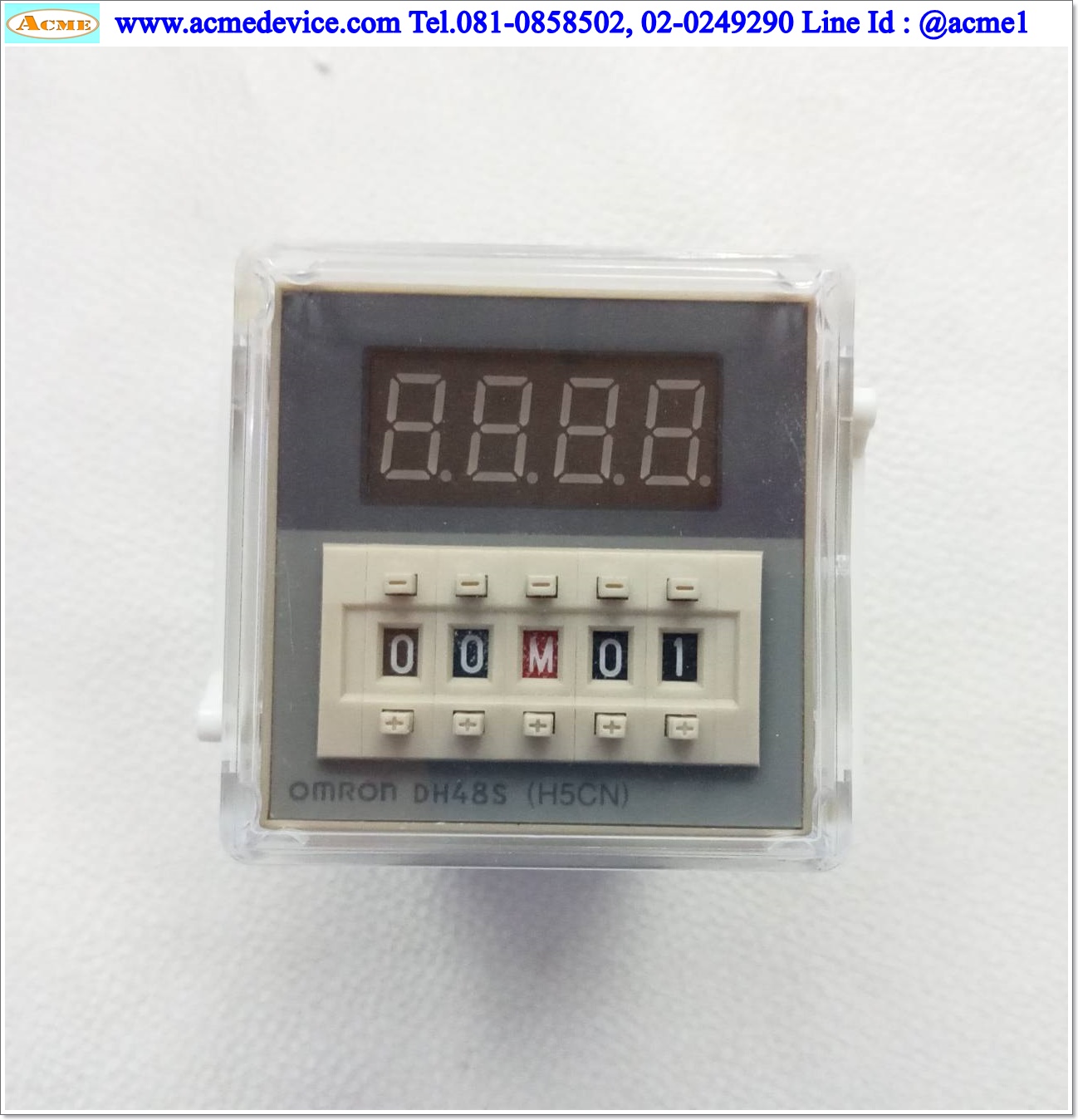 Timer Omron รุ่น DH48S-2Z + Socket รุ่น PF-083A, 0.01S - 99H99M, 24Vac