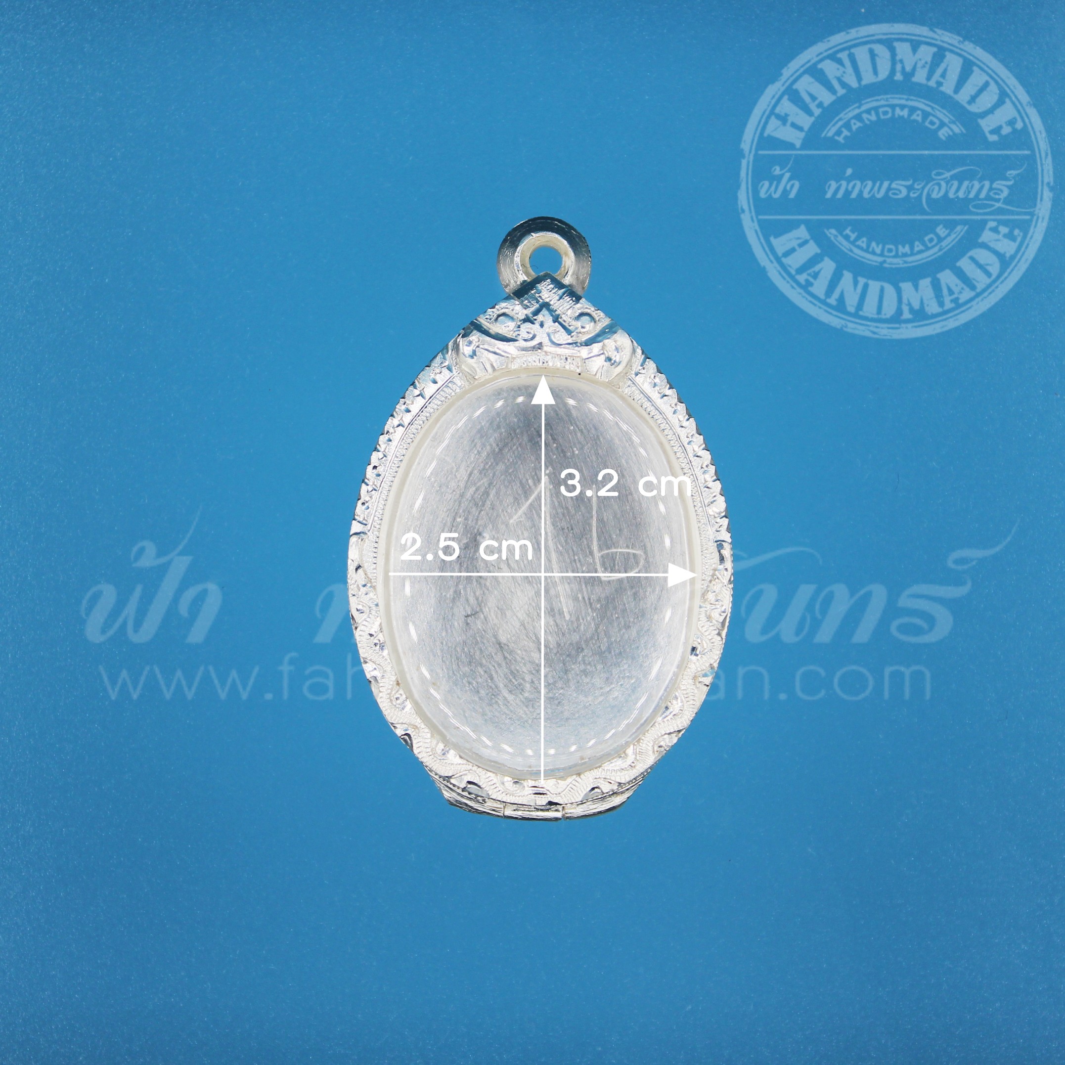 ตลับเหรียญไข่ ปิดหลัง เงินแกะลาย 92.5%