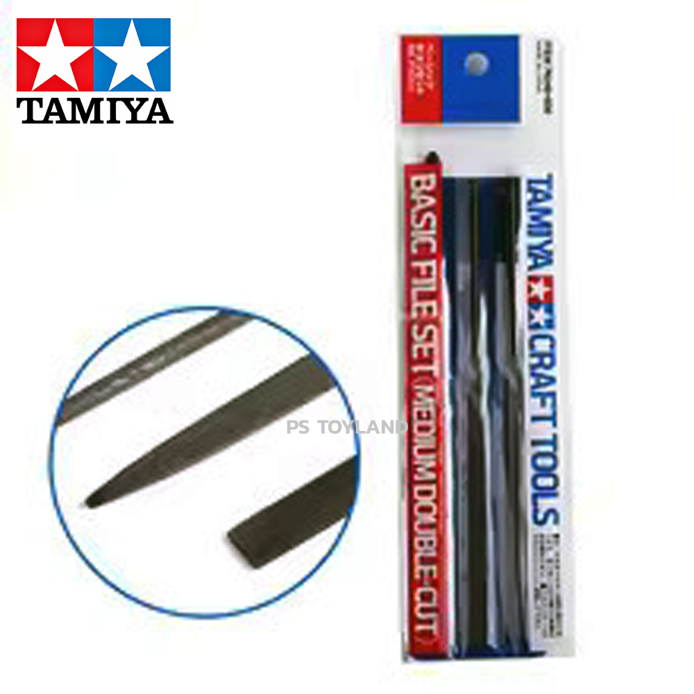 TAMIYA BASIC FILE SET MEDIUM DOUBLE CUT TA 74046 ชุดตะไบความละเอียดหยาบ เครื่องมือ อุปกรณ์ต่อโมเดล กันดั้ม กันพลา