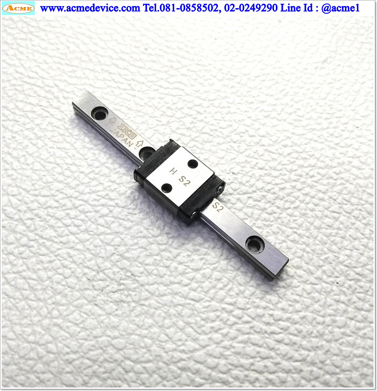 Linear Block and Rail IKO รุ่น HS2, รางสไลด์ขนาด 5 x 59 mm.