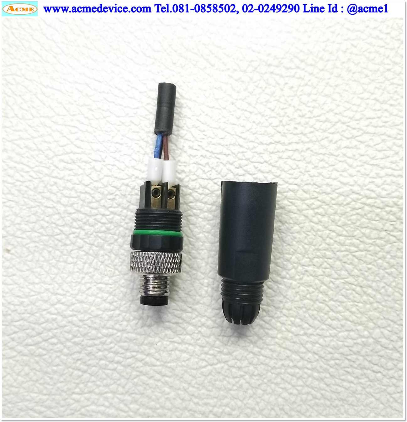 Waterproof Connector M8, 3 Pin, (ตัวผู้)