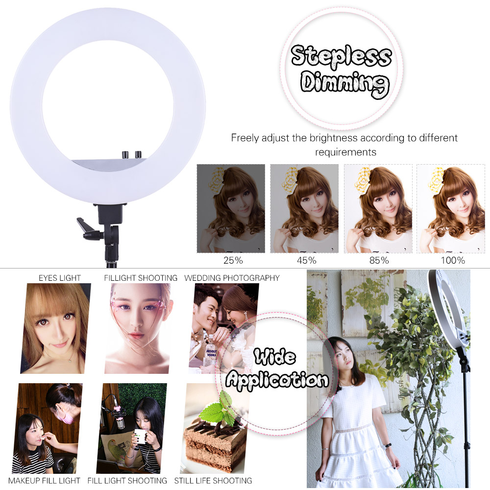 Ringlight ไฟวงแหวนถ่ายภาพขนาด18นิ้ว รุ่น CY-R50L ไฟต่อเนื่องถ่ายรูป ไฟแต่งหน้า