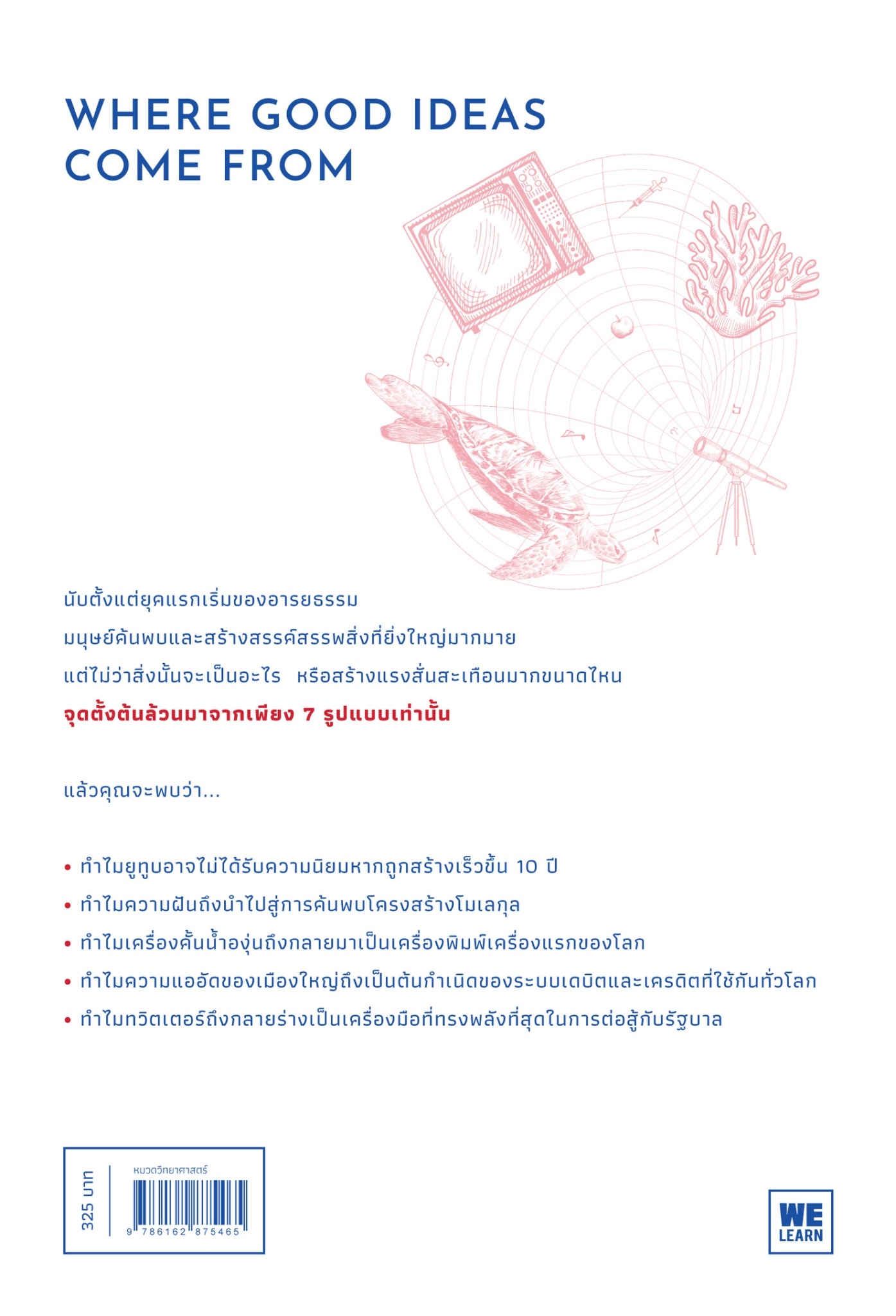 หนังสือเรื่อง WHERE GOOD IDEAS COME FROM จุดกำเนิดไอเดียเปลี่ยนโลก : Steven Johnson : วีเลิร์น (WeLearn)