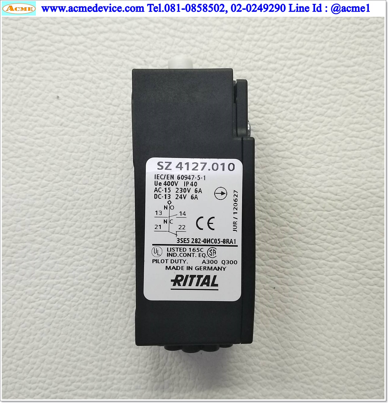 Limit Switch Rittal รุ่น SZ4127.010, 230Vac/24Vdc, 6A, Door Operated Switch