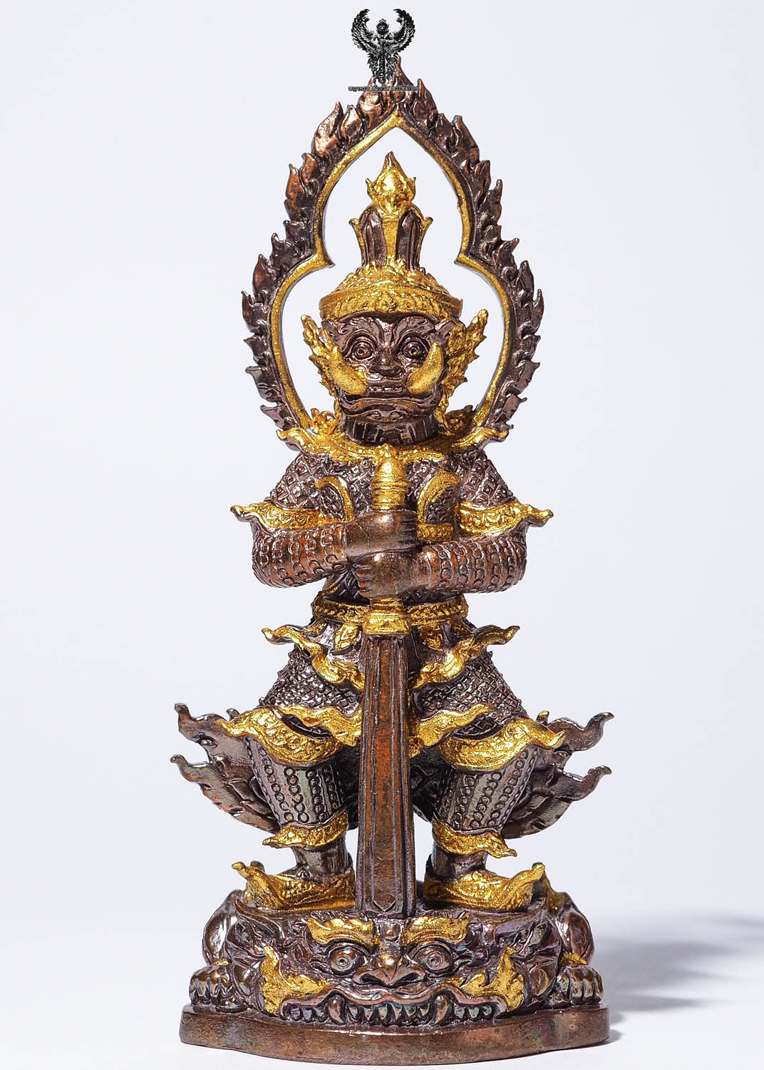 ท้าวเวสสุวรรณ. รุ่น คลังสมบัติ์ ทองแดงรมมันปู ทาทองบางส่วน