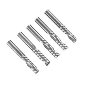 ดอกกัดฟันเดียว 6.0 mm ฟันยาว : เกลียวขวา Up cut Single Flute Spiral Carbide End Mill CNC Cutter Tool 6x25x6x50 mm