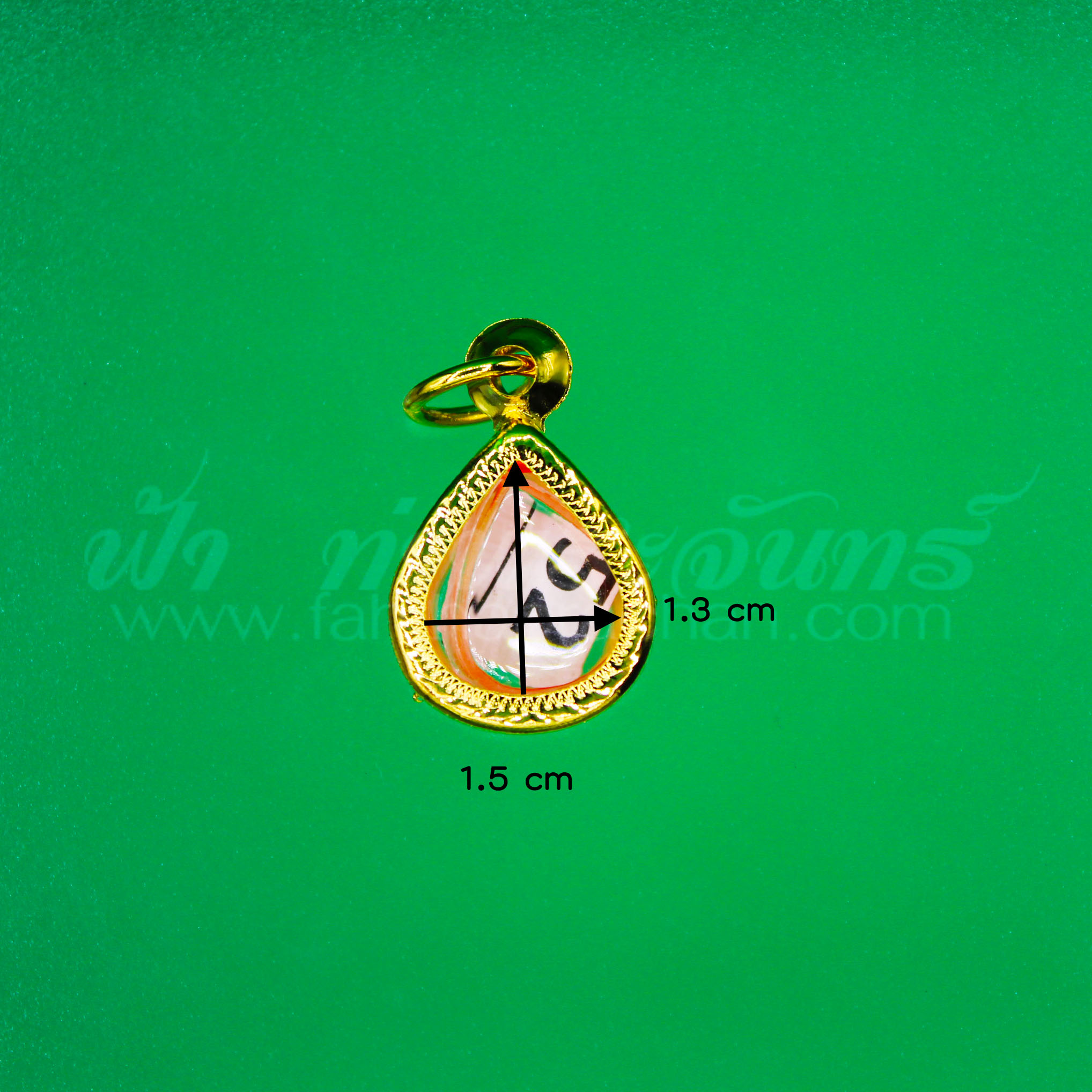 ตลับหยดน้ำ ทองเหลือง แกะลาย ชุบทอง