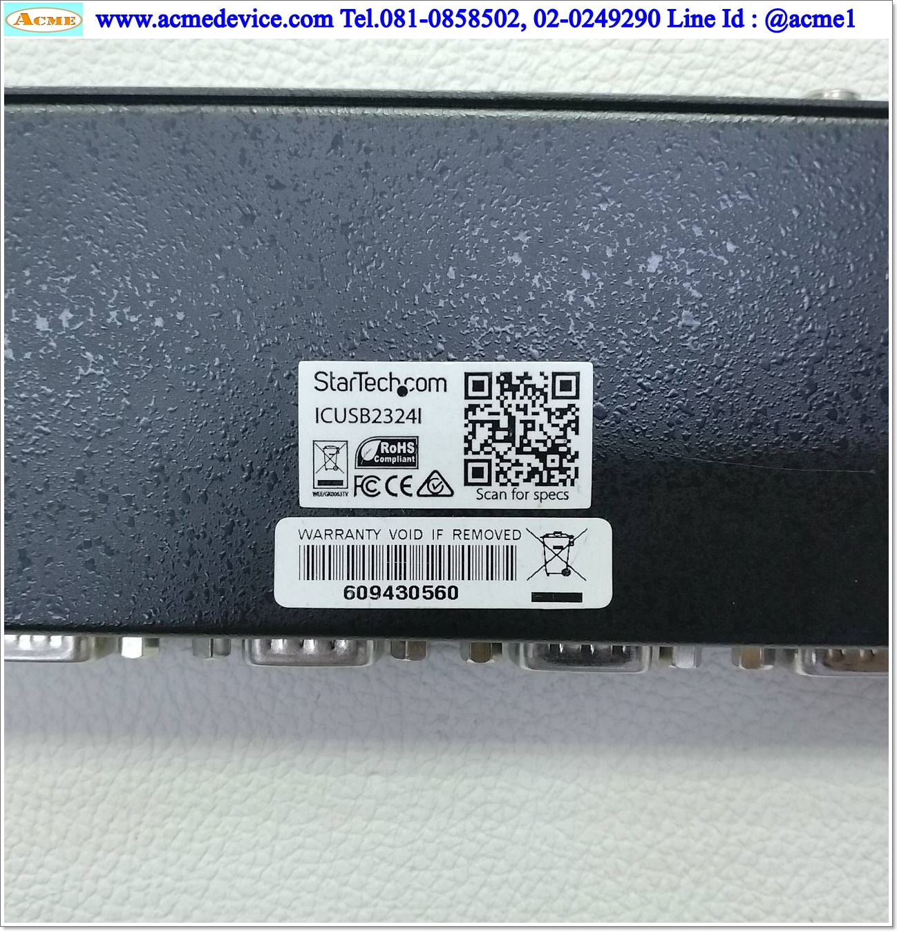 Hub Serial Adapter StarTech รุ่น ICUSB2324I, 4 Port, USB to RS-232