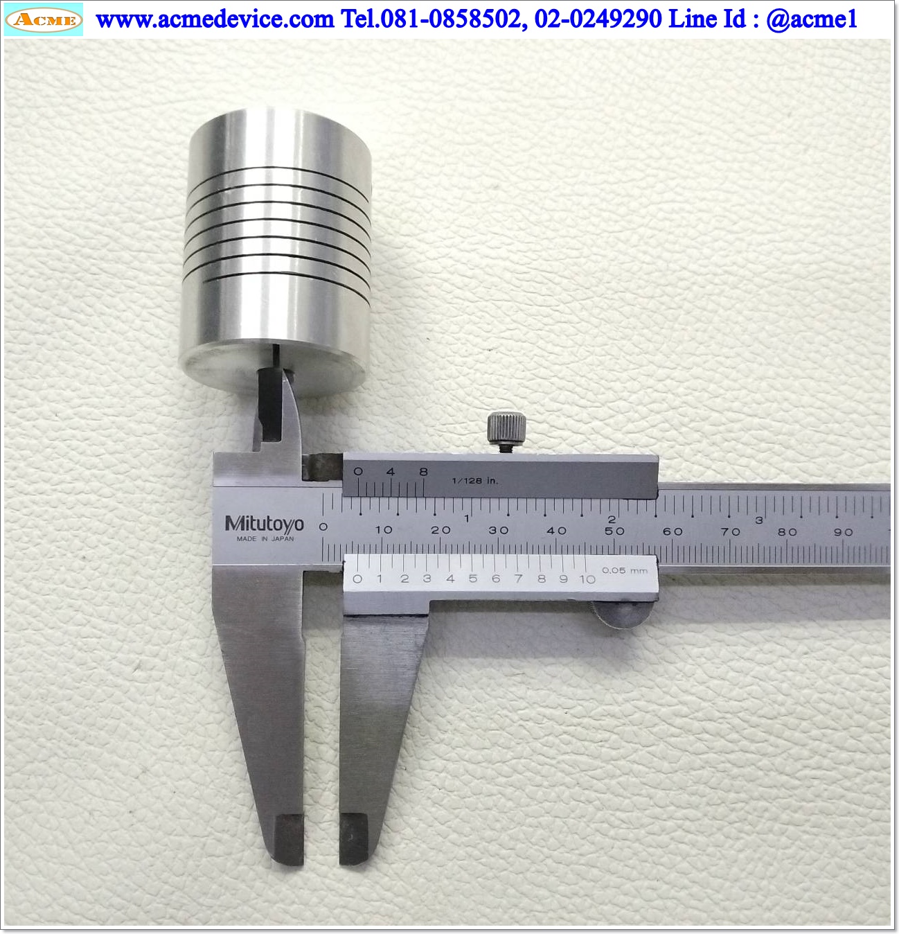 Coupling Aluminum ขนาด ID 6/10 mm, OD 25mm, L 30mm