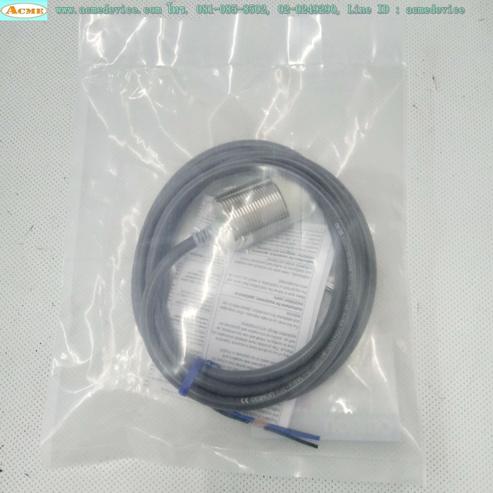 Proximity Omron รุ่น E2E-X18ME1-Z, M30, ระยะ 18mm, 3wire, NPN, NO, Unshielded, Inductive